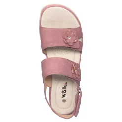 Sandalen|Die moderne Hausfrau Bequem-Klettsandale „Daniela“ beere