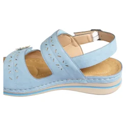 Damen Die moderne Hausfrau Bequem-Klettsandalette 