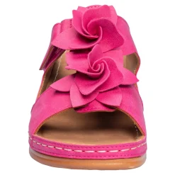 Pantoletten|Die moderne Hausfrau Bequem-Pantolette „Blume“ pink