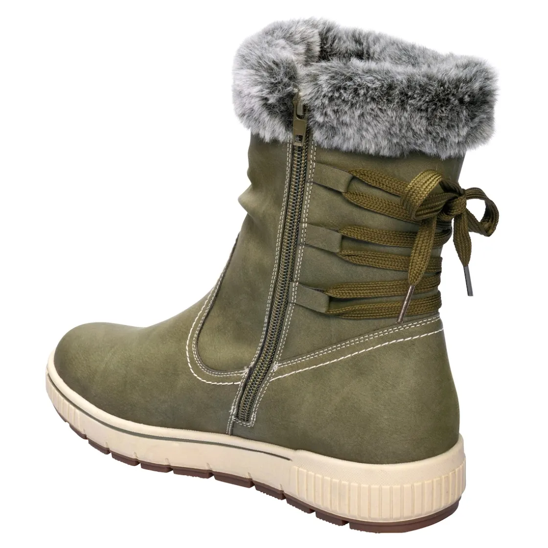 Stiefel|Die moderne Hausfrau Bequem-Stiefel „Claudia“ grün