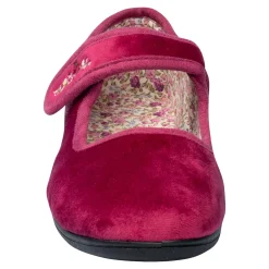 Damen Die moderne Hausfrau Übergangs-Hausschuhballerina „Rose“ mit Wechselsohle