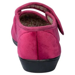 Damen Die moderne Hausfrau Übergangs-Hausschuhballerina „Rose“ mit Wechselsohle