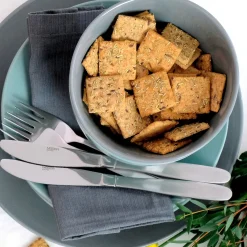 Die moderne Hausfrau Besteck-Set, Edelstahl Serie 200 6x Menülöffel, 6x Menügabel, 6x Menümesser, 6x Kaffeelöffel, 6x Kuchengabel