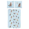 Bettzubehör ·Bettwäsche & Spannbettlaken|Die moderne Hausfrau Bettwäsche Baumwolle "Kätzchen", 2-teilig, 135x200 cm hellblau