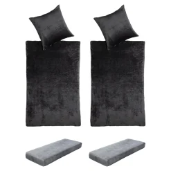 Bettzubehör ·Bettwäsche & Spannbettlaken|Die moderne Hausfrau Bettwäsche-Set "Cashmerelike", 6-teilig, 135x200 cm grau