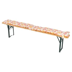 Kissen·Sitzkissen|Outdoor Textilien·Outdoor Sitzauflagen|Die moderne Hausfrau Bierbank-Auflage „Rose“ gelb