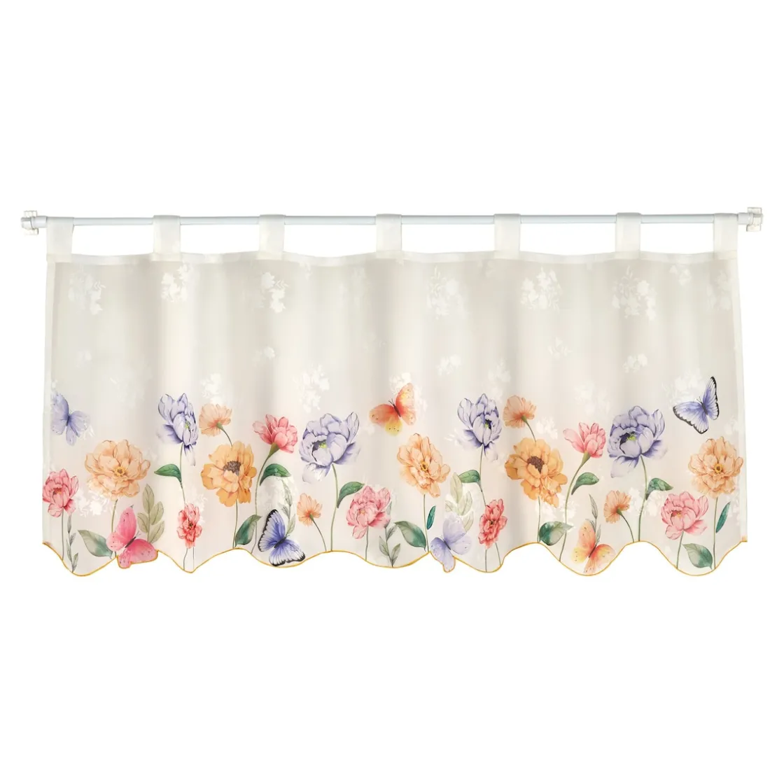 Frühlingsdekoration|Osterdekoration|Die moderne Hausfrau Bistrogardine „Frühlingszauber“