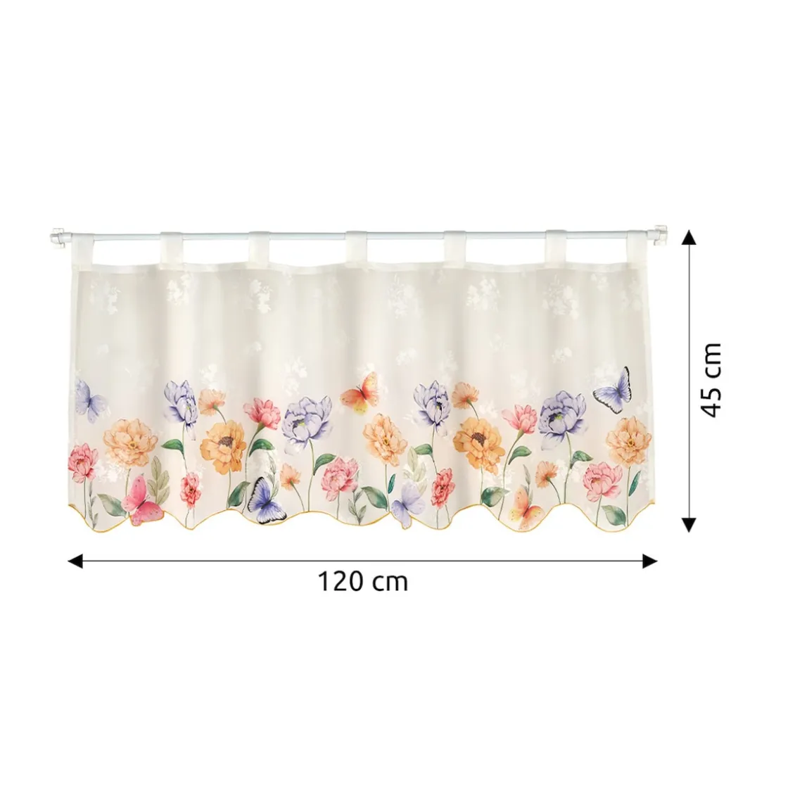 Frühlingsdekoration|Osterdekoration|Die moderne Hausfrau Bistrogardine „Frühlingszauber“