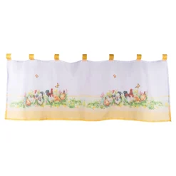 Frühlingsdekoration|Osterdekoration|Die moderne Hausfrau Bistrogardine „Hühner“