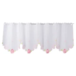 Frühlingsdekoration|Gardinen & Stores|Die moderne Hausfrau Bistrogardine mit Stickerei „Rose“