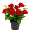 Kunstpflanzen|Die moderne Hausfrau Blumengesteck "Rose" rot