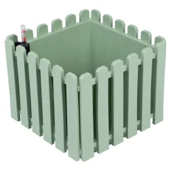 Frühlingsdekoration|Osterdekoration|Die moderne Hausfrau Blumentopf 2 in 1 „Landhaus“ eckig