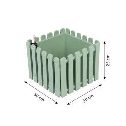 Frühlingsdekoration|Osterdekoration|Die moderne Hausfrau Blumentopf 2 in 1 „Landhaus“ eckig