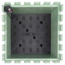 Frühlingsdekoration|Osterdekoration|Die moderne Hausfrau Blumentopf 2 in 1 „Landhaus“ eckig