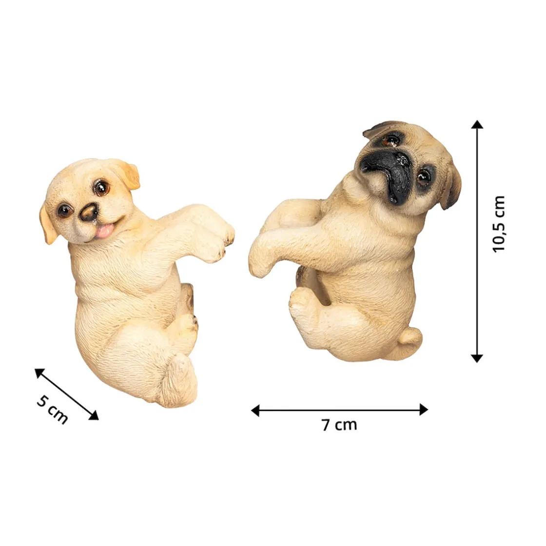 Pflanzgefäße & Blumentöpfe|Die moderne Hausfrau Blumentopf-Deko „Hundefreunde“, 2-teilig