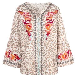 Shirts|Die moderne Hausfrau Bluse "Romantik" beige/weiß
