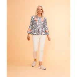 Shirts|Die moderne Hausfrau Bluse "Romantik" schwarz/weiß