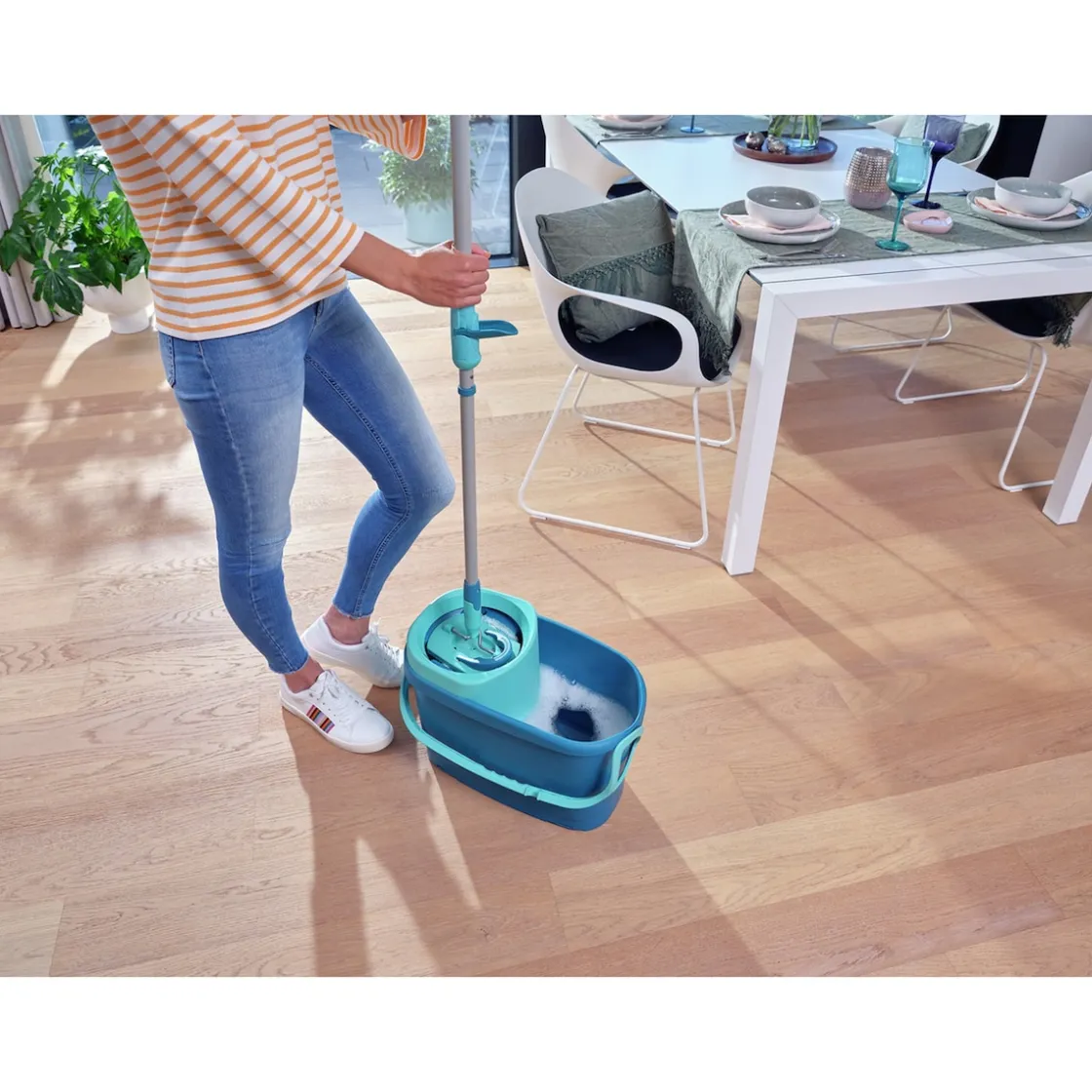 Wischer|Die moderne Hausfrau Bodenwischer-Set Clean Twist M Ergo