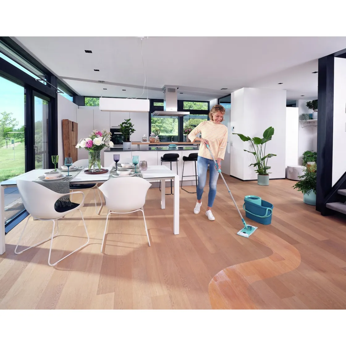 Wischer|Die moderne Hausfrau Bodenwischer-Set Clean Twist M Ergo