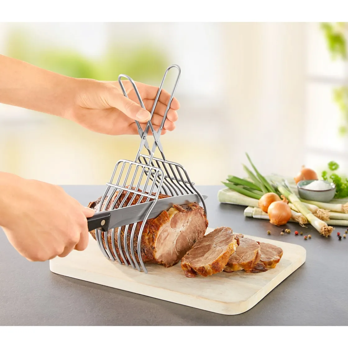 Hobbyköche|Die moderne Hausfrau Braten-Schneidehilfe