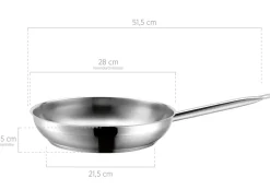 Pfannen|Die moderne Hausfrau Bratpfanne Edelstahl PROFESSIONAL I 28 cm