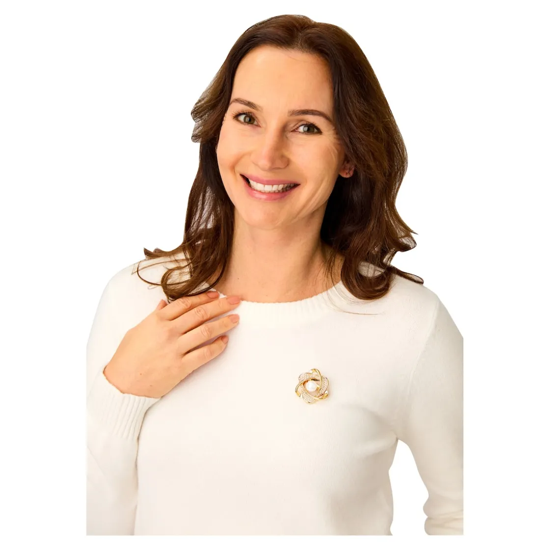 Schmuck & Uhren ·Broschen|Die moderne Hausfrau Brosche „Blütenperle“