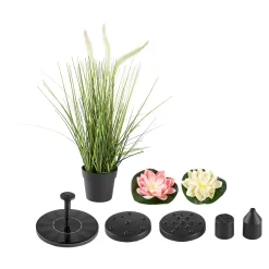 Gartendekoration ·Solarleuchten|Frühlingsdekoration|Die moderne Hausfrau Brunnen-Set, 4-teilig