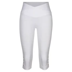 Hosen & Leggings|Die moderne Hausfrau Capri-Leggings „Diamant-Optik“ weiß