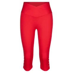 Hosen & Leggings|Die moderne Hausfrau Capri-Leggings „Diamant-Optik“ rot