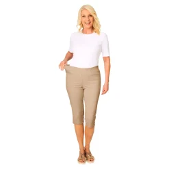 Hosen & Leggings|Die moderne Hausfrau Capri-Schlupfjeans „Dunja“ beige
