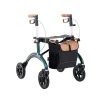 Die moderne Hausfrau Carbon Rollator inklusive Tasche, faltbar British Racing Green