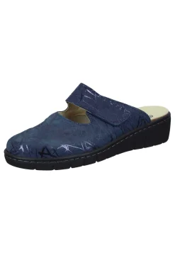 Hausschuhe|Die moderne Hausfrau CHELVA Komfort Clogs blau