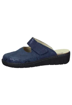 Hausschuhe|Die moderne Hausfrau CHELVA Komfort Clogs blau
