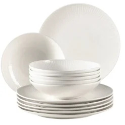 Geschirrsets|Die moderne Hausfrau Dalia Tafelservice, Porzellan Weiß