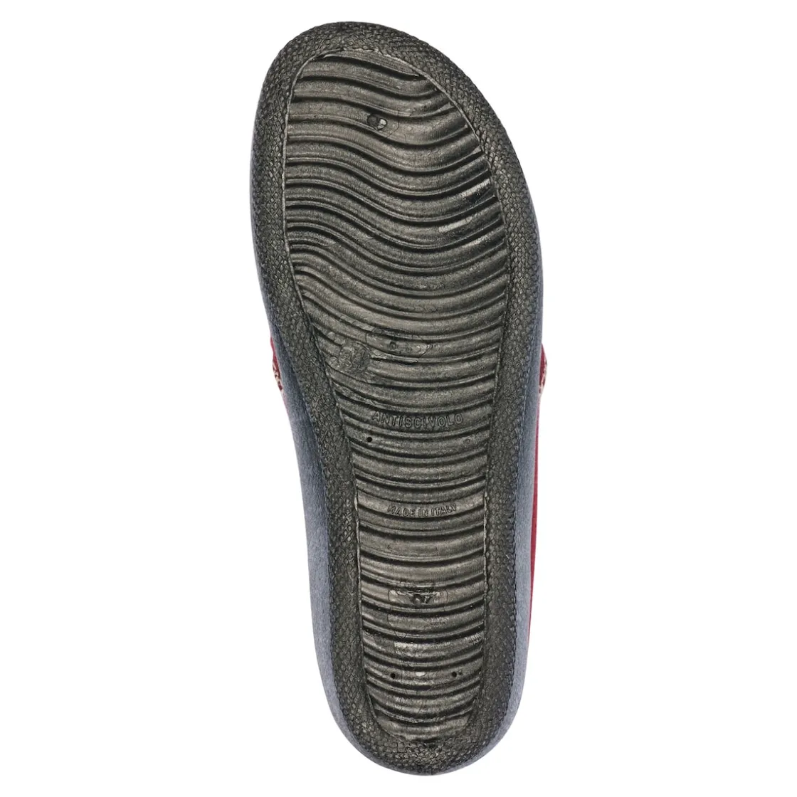 Hausschuhe|Die moderne Hausfrau Damen Hausschuh Alpenblume dunkelrot