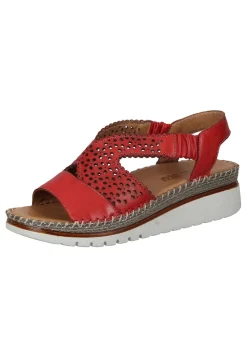 Sandalen|Die moderne Hausfrau Damen Sandaletten rot