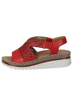 Sandalen|Die moderne Hausfrau Damen Sandaletten rot