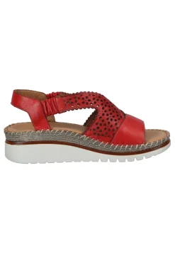 Sandalen|Die moderne Hausfrau Damen Sandaletten rot