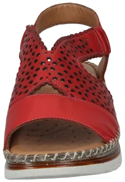Sandalen|Die moderne Hausfrau Damen Sandaletten rot