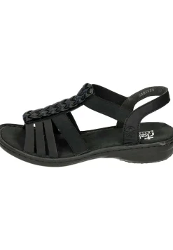 Sandalen|Die moderne Hausfrau Damen Sandaletten schwarz