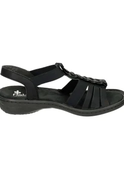 Sandalen|Die moderne Hausfrau Damen Sandaletten schwarz