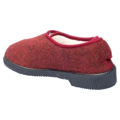 Hausschuhe|Die moderne Hausfrau Damen-Hausschuh "Bonn" dunkelrot