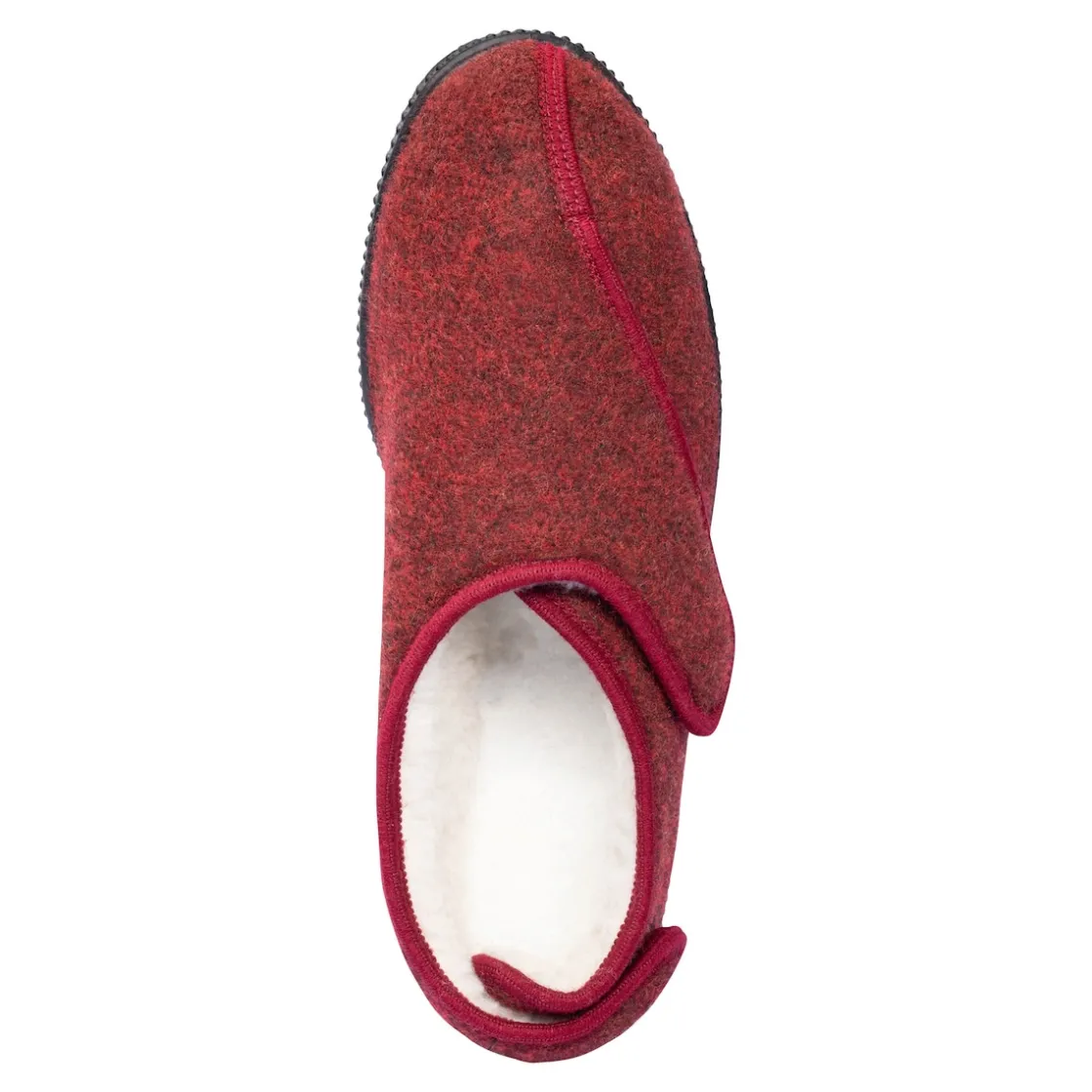 Hausschuhe|Die moderne Hausfrau Damen-Hausschuh "Bonn" dunkelrot