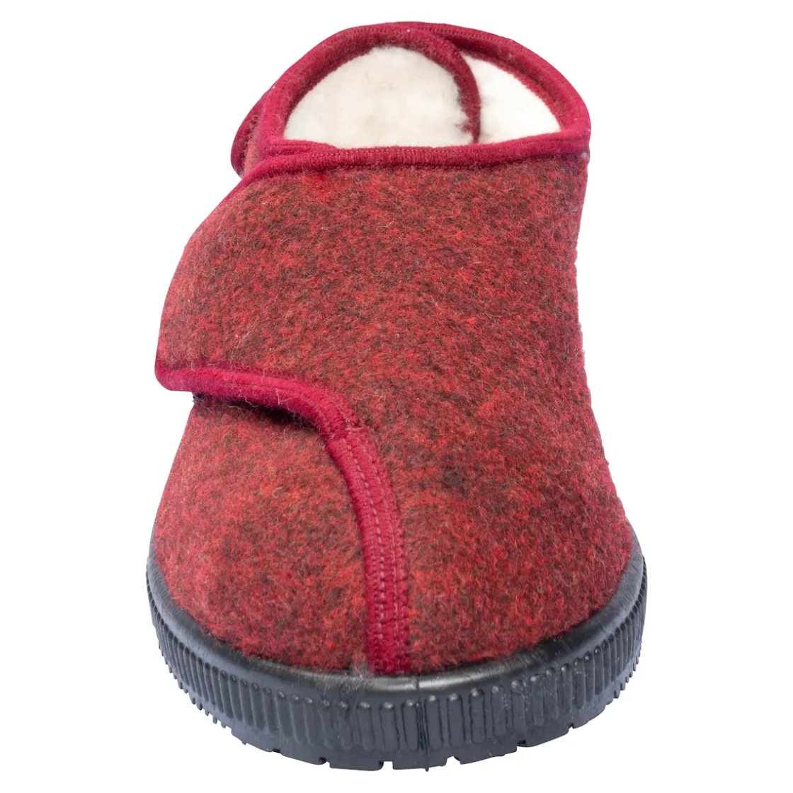 Hausschuhe|Die moderne Hausfrau Damen-Hausschuh "Bonn" dunkelrot