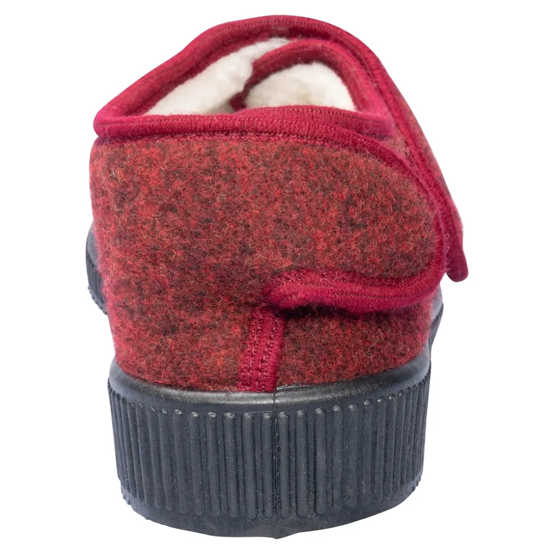 Hausschuhe|Die moderne Hausfrau Damen-Hausschuh "Bonn" dunkelrot
