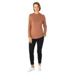 Shirts|Die moderne Hausfrau Damen-Pullover, gerippt camel