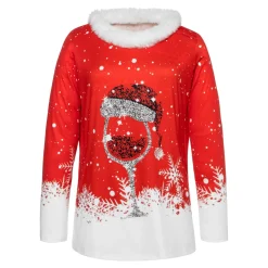 Shirts|Die moderne Hausfrau Damen-Shirt „Festtage“ rot