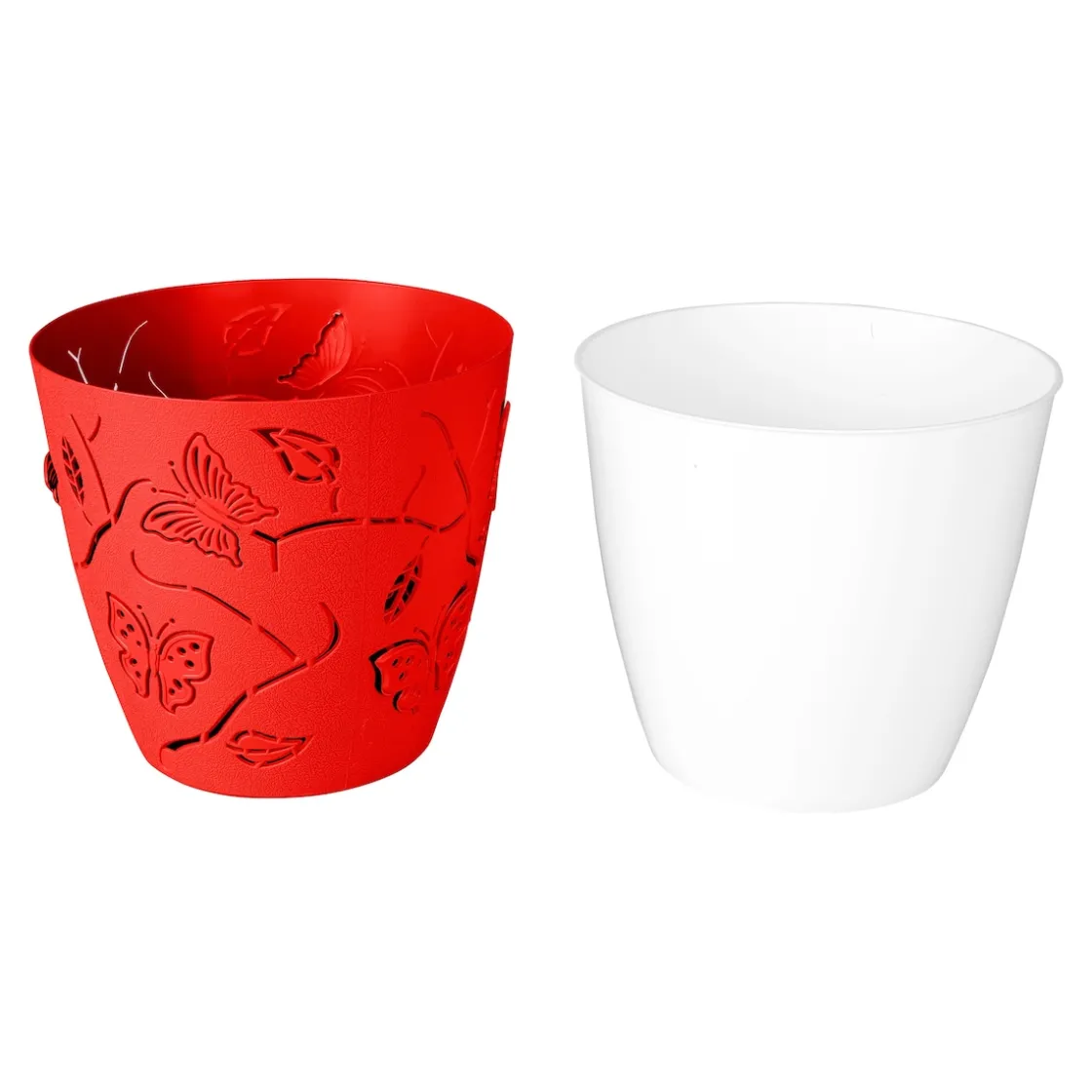 Pflanzgefäße & Blumentöpfe|Die moderne Hausfrau 3D-Blumentopf rot