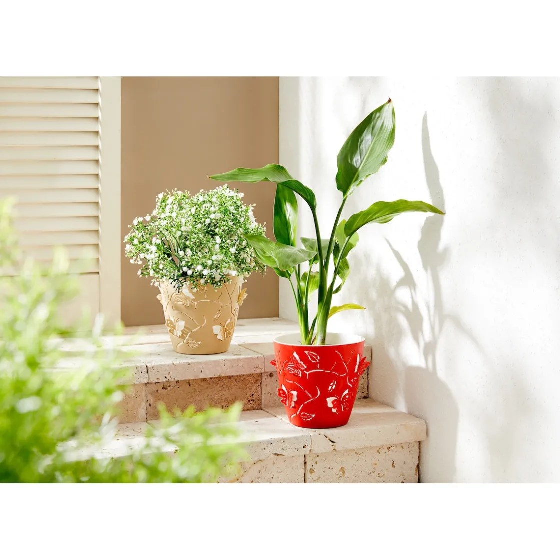 Pflanzgefäße & Blumentöpfe|Die moderne Hausfrau 3D-Blumentopf rot