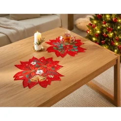 Platzsets|Die moderne Hausfrau Deckchen „Weihnachtsstern“, 2 Stück